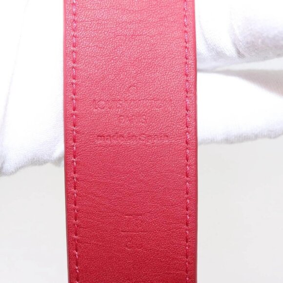 LOUIS VUITTON Multicolor Ceinture LV Cut Belt White M9682W LV Auth 156683V